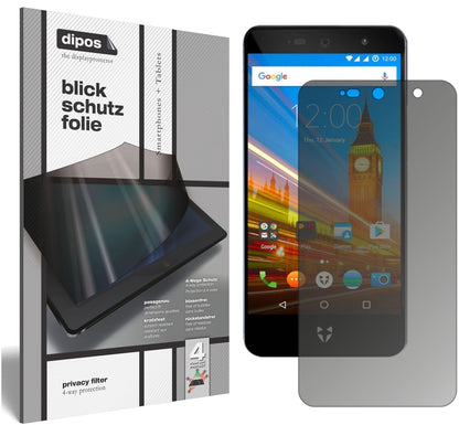 Blickschutzfolie von dipos passend für Wileyfox Swift 2X, präziser Zuschnitt und blasenfrei montiert