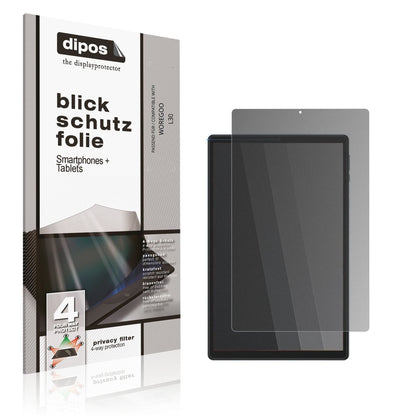 Blickschutzfolie von dipos passend für WOREGOO L30, präziser Zuschnitt und blasenfrei montiert