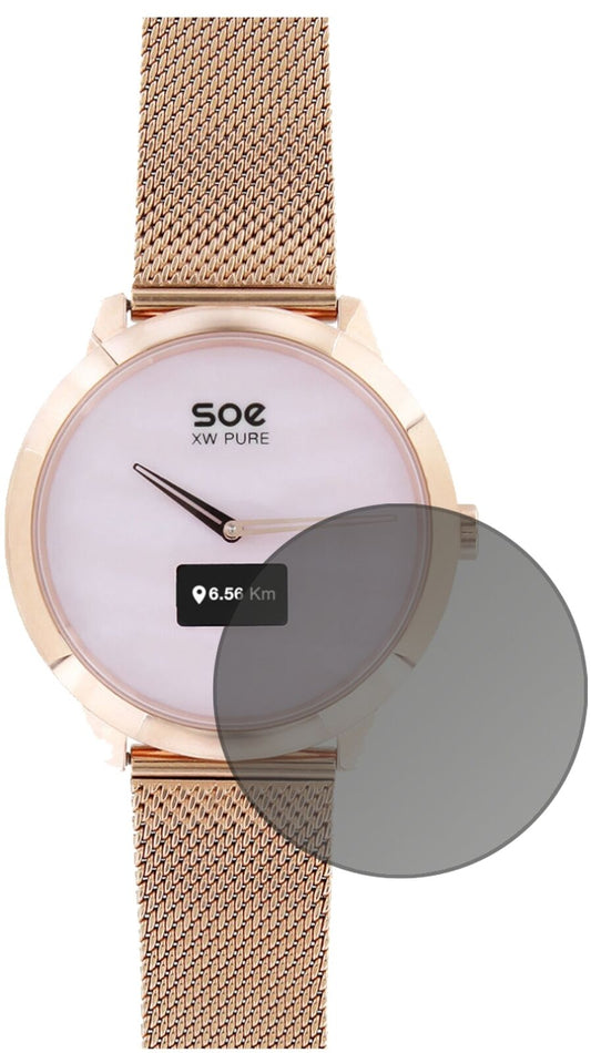 Blickschutzfolie von dipos passend für X-WATCH SOE XW Pure, präziser Zuschnitt und blasenfrei montiert