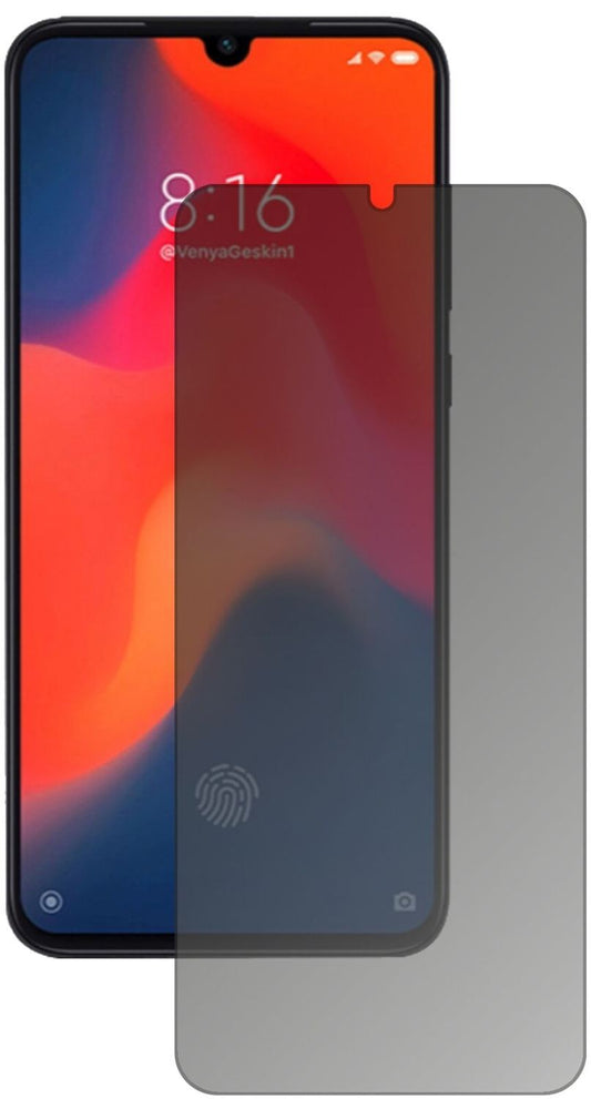 Blickschutzfolie von dipos passend für Xiaomi Mi 9, präziser Zuschnitt und blasenfrei montiert