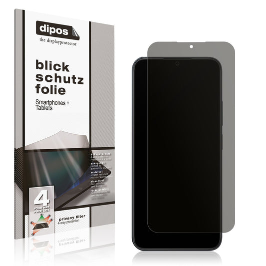 Blickschutzfolie von dipos passend für Xiaomi Redmi 15C 4G, präziser Zuschnitt und blasenfrei montiert