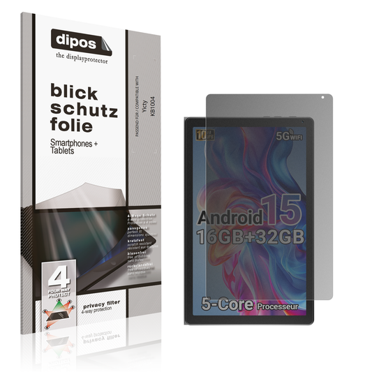 Blickschutzfolie von dipos passend für Yicty KB1004, präziser Zuschnitt und blasenfrei montiert