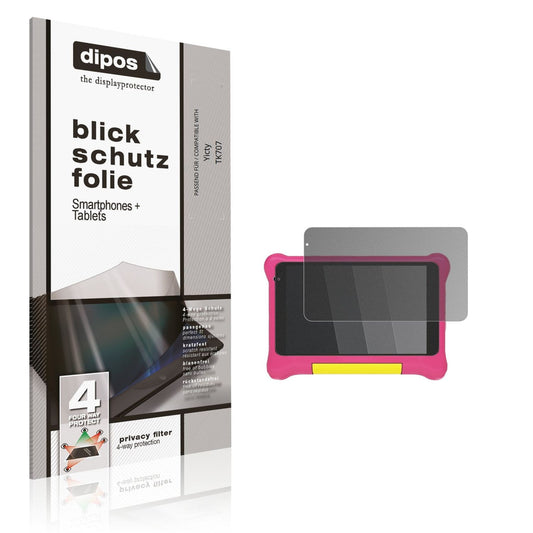 Blickschutzfolie von dipos passend für Yicty TK707, präziser Zuschnitt und blasenfrei montiert