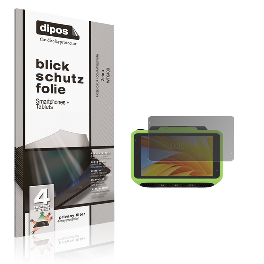Blickschutzfolie von dipos passend für Zebra WT6400, präziser Zuschnitt und blasenfrei montiert
