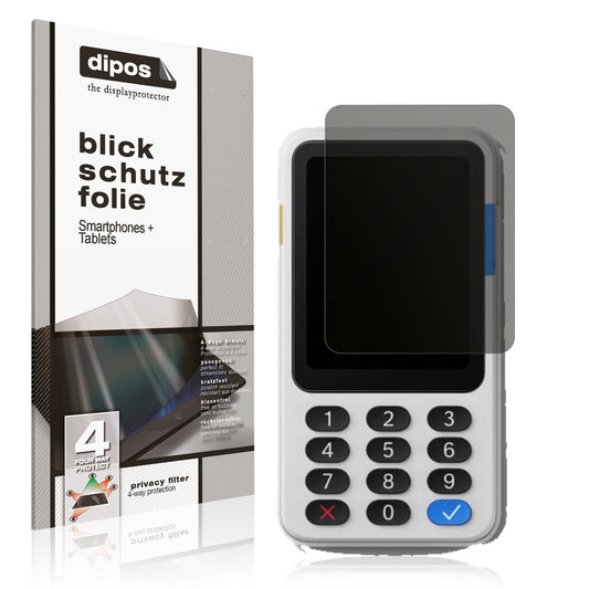 Blickschutzfolie von dipos passend für Zettle by Paypal Reader, präziser Zuschnitt und blasenfrei montiert