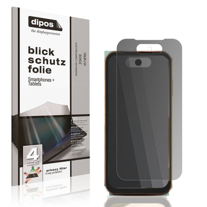 Blickschutzfolie von dipos passend für ZOKOE XS19PRO, präziser Zuschnitt und blasenfrei montiert