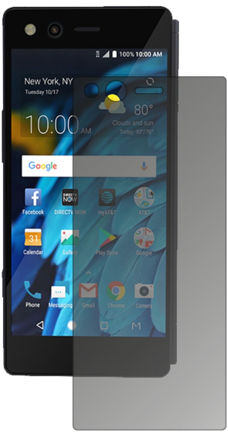 Blickschutzfolie von dipos passend für ZTE Axon M, präziser Zuschnitt und blasenfrei montiert