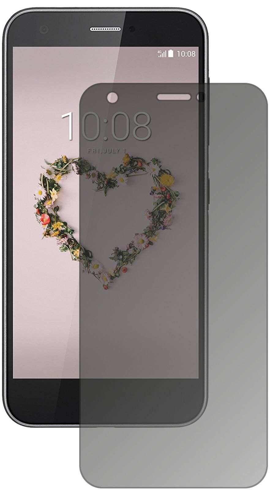Blickschutzfolie von dipos passend für ZTE Blade A512, präziser Zuschnitt und blasenfrei montiert