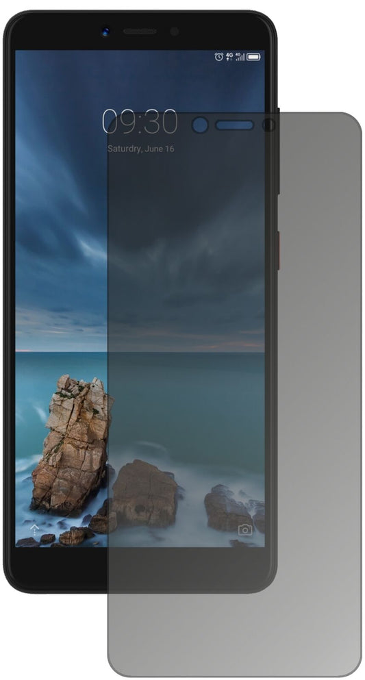 Blickschutzfolie von dipos passend für ZTE Blade A7 Vita, präziser Zuschnitt und blasenfrei montiert