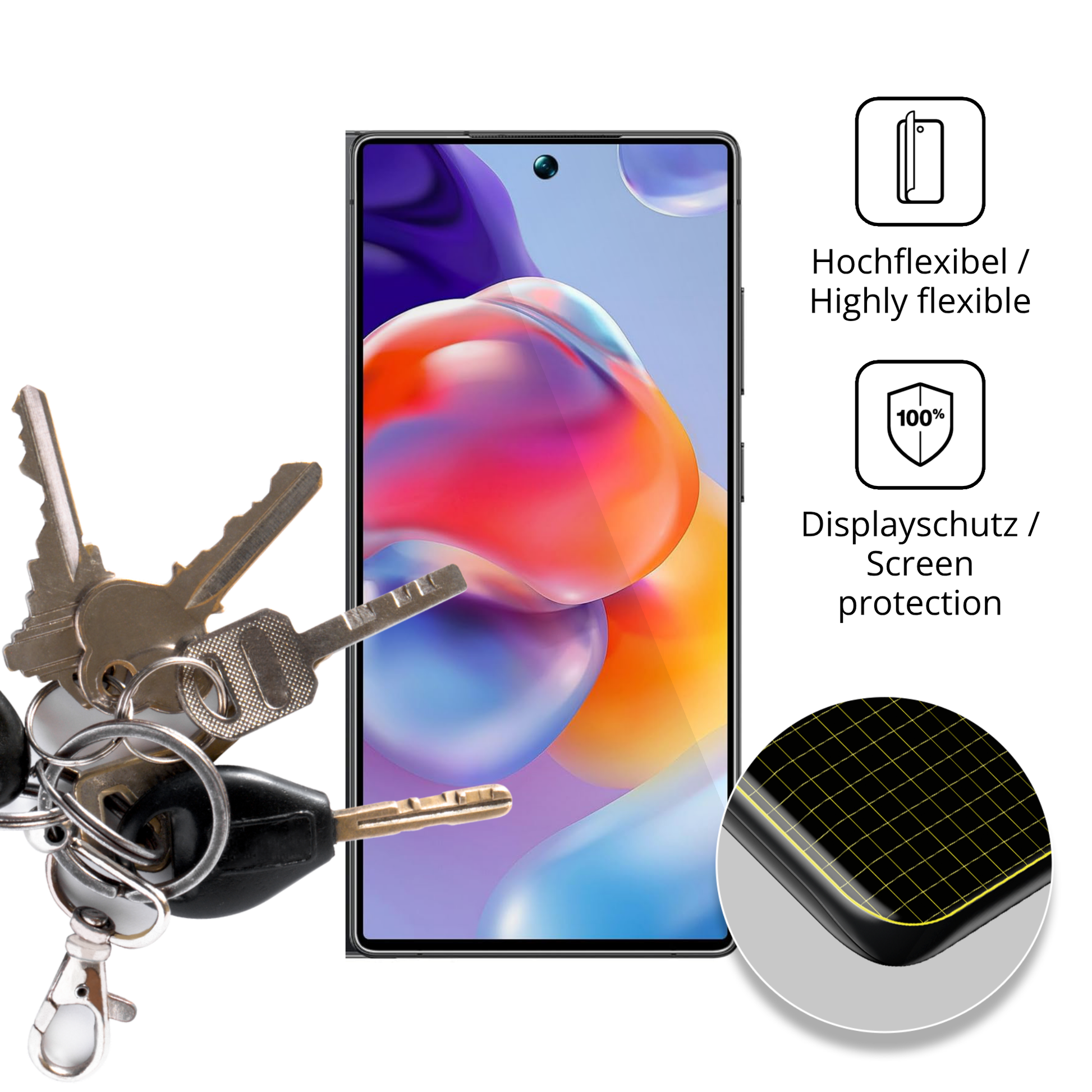 dipos Displayschutz für BLKE Max B25, transparente Oberfläche, geringe Dicke und perfekte Passform