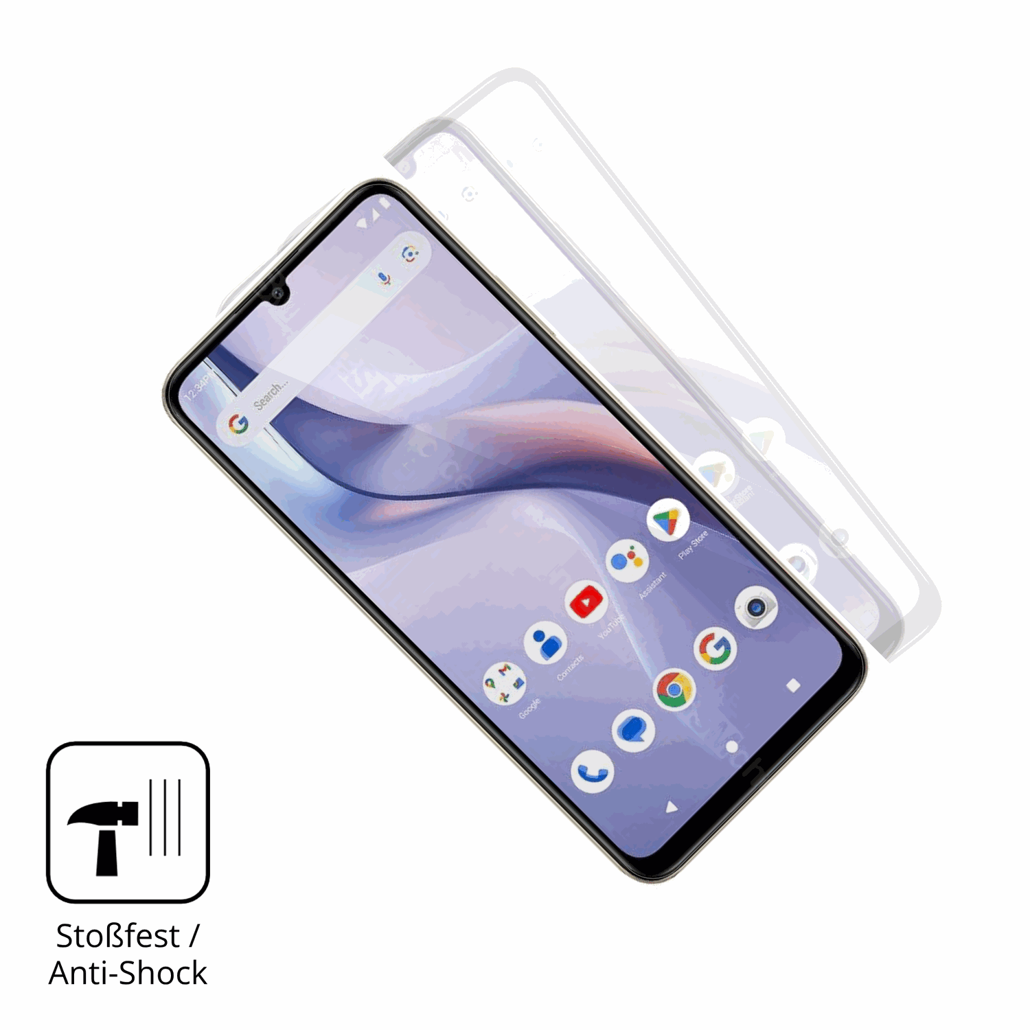 Schutz gegen Kratzer auf dem BLU Bold K12 Glas durch Schlüssel oder Ähnliches