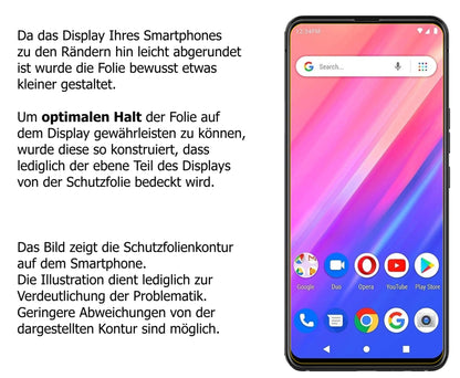 Schutzfolie mit optimaler Passform, zur Verwendung mit Hüllen geeignet