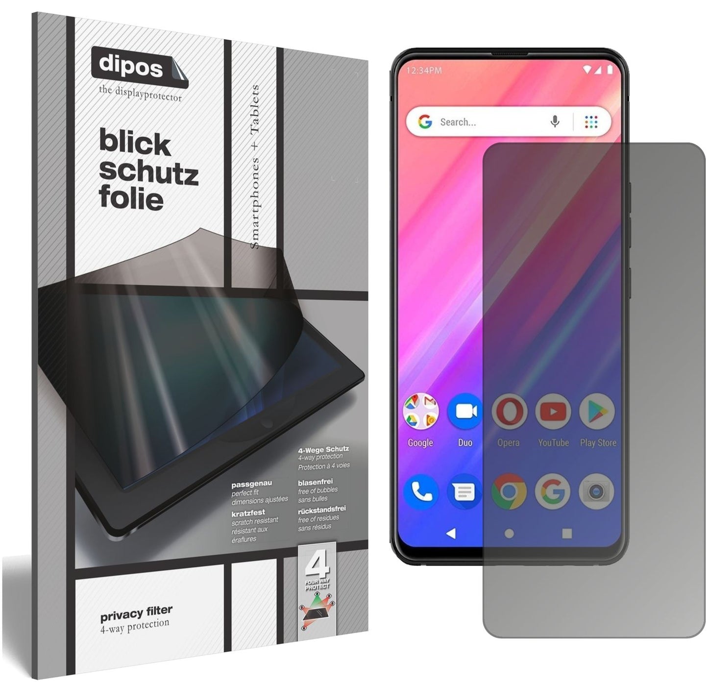 Screen Protector for BLU BOLD N1 Privacy Filter 4-Way Protection dipos
