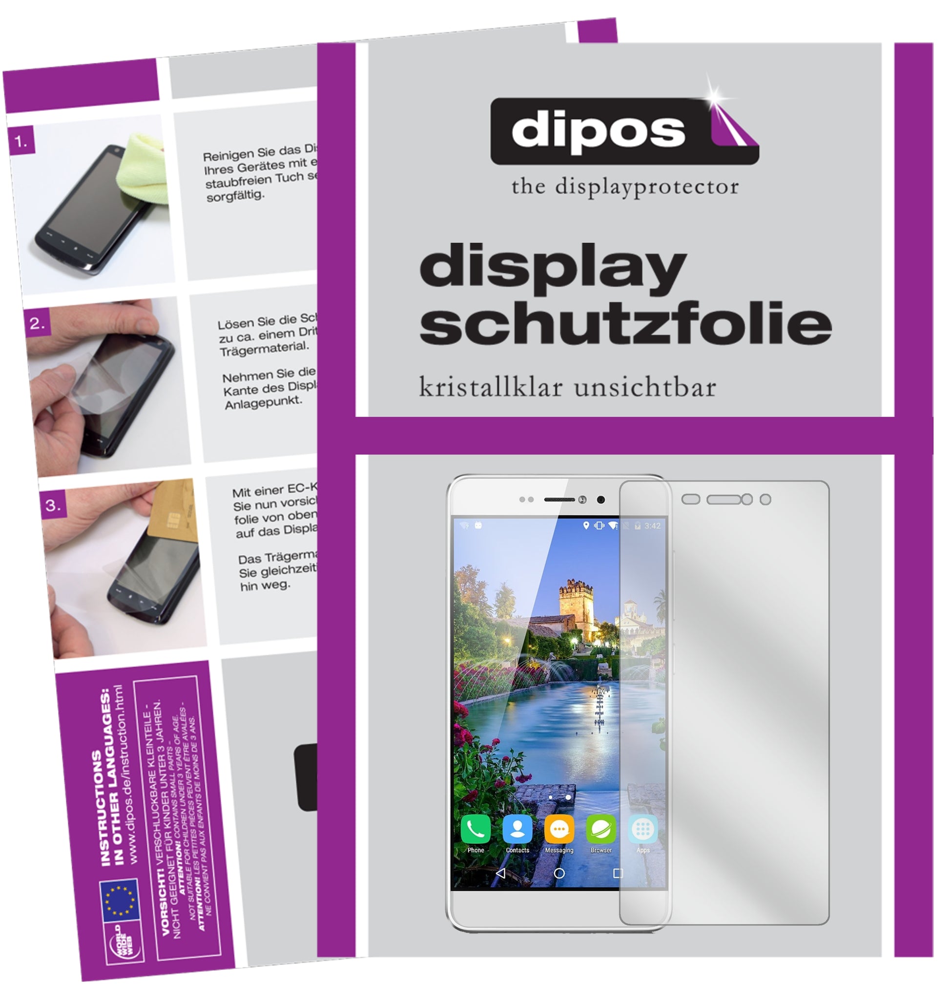 Kristallklare, dünne Schutzfolie: Kratzfest & passgenau für BLUBOO-Picasso 5 Zoll