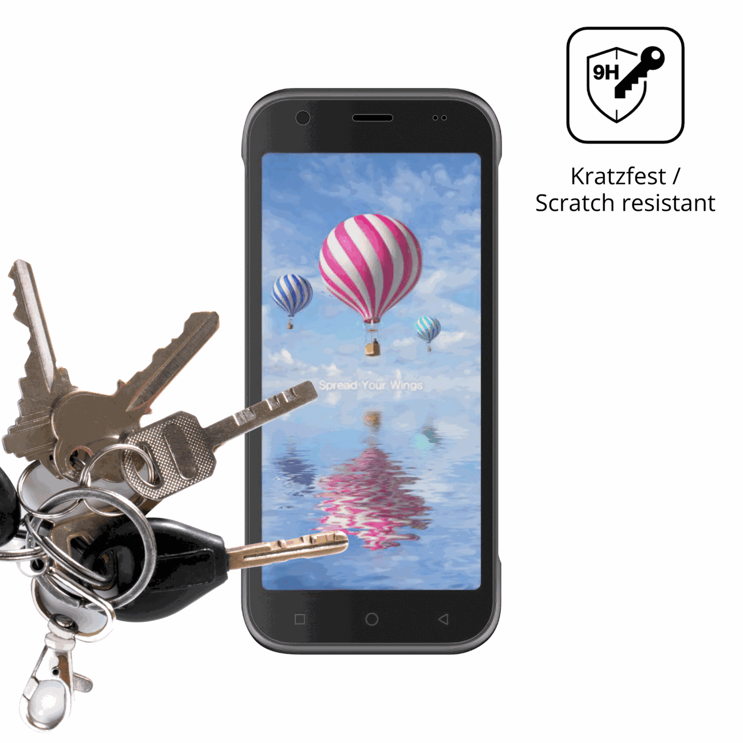 dipos Displayschutz für Bluebird S10, mattierte Oberfläche, robuste Festigkeit und perfekte Passform