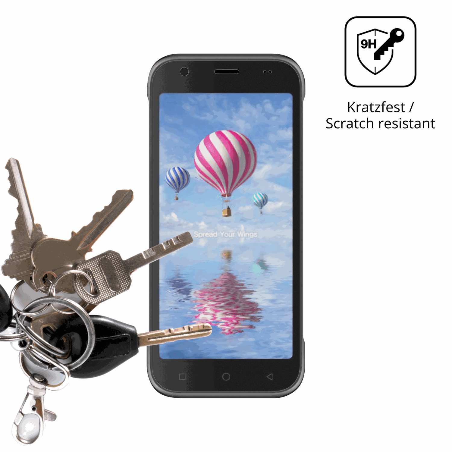 dipos Displayschutz für Bluebird S10, mattierte Oberfläche, robuste Festigkeit und perfekte Passform