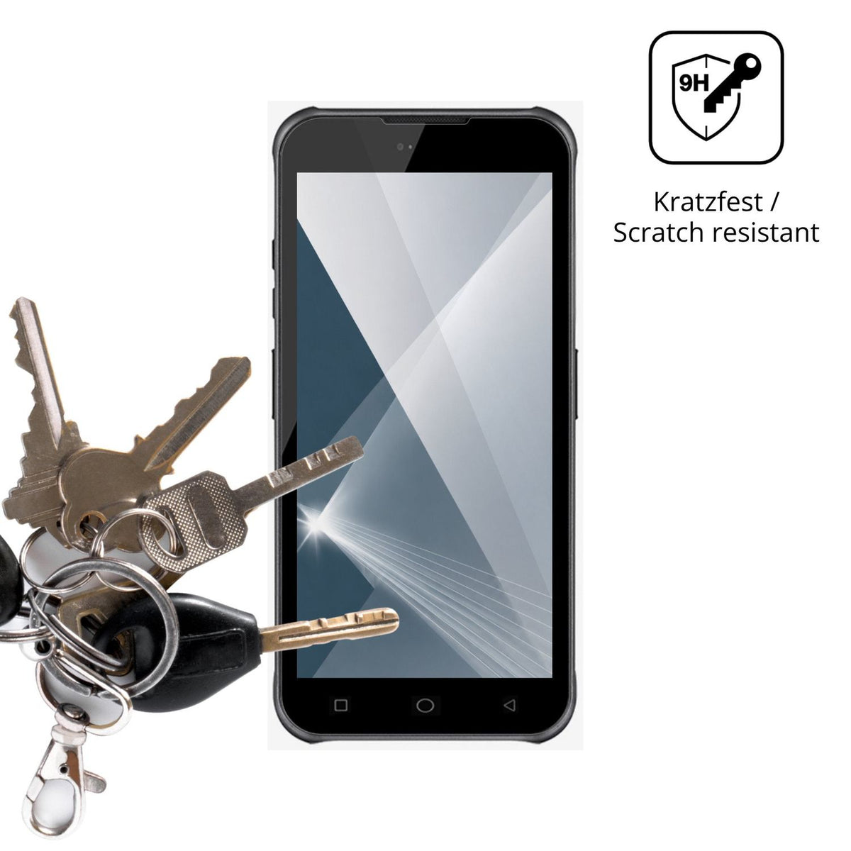 dipos Displayschutz für Bluebird VF550, transparente Oberfläche, perfekte Passform auch für die Rundungen