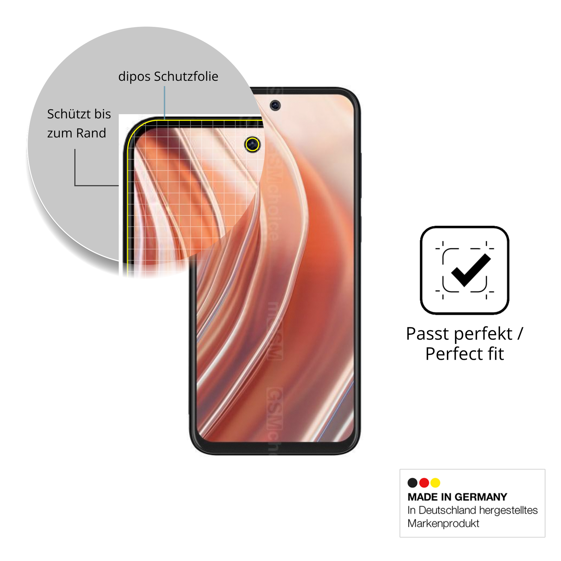 Besonders flexibler Displayschutz mit Anti-Shock-Schicht im Materialmix