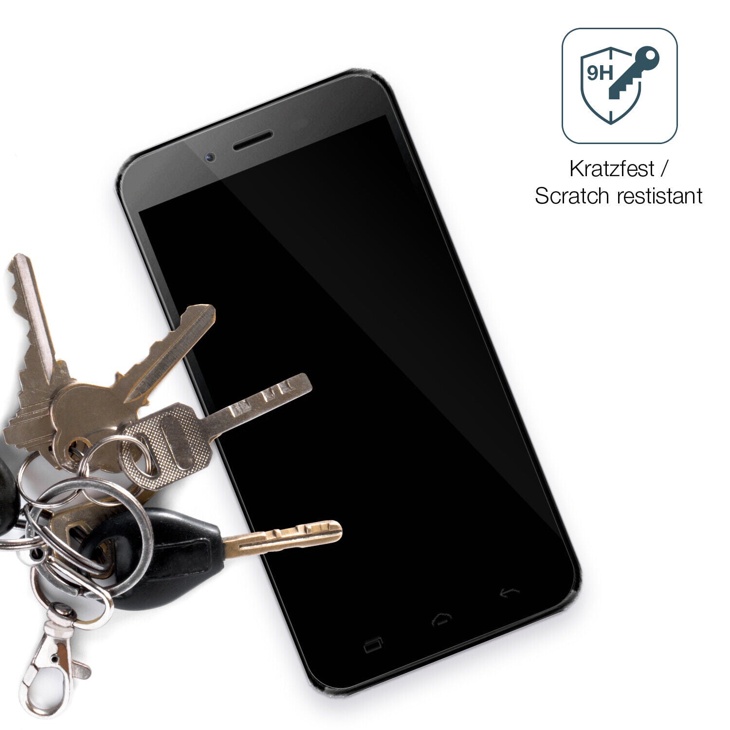 dipos Displayschutz für Bmobile AX1078, transparente Oberfläche, perfekte Passform auch für die Rundungen
