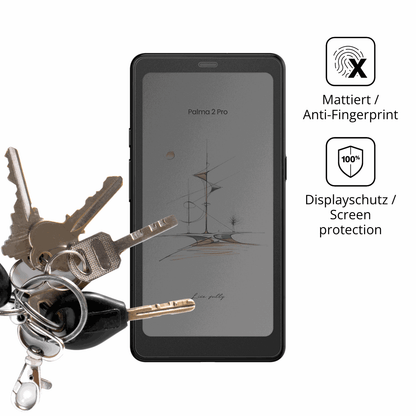 dipos Displayschutz für booxpalma 2 pro, mattierte Oberfläche, Blickschutzfilter und perfekter Passform
