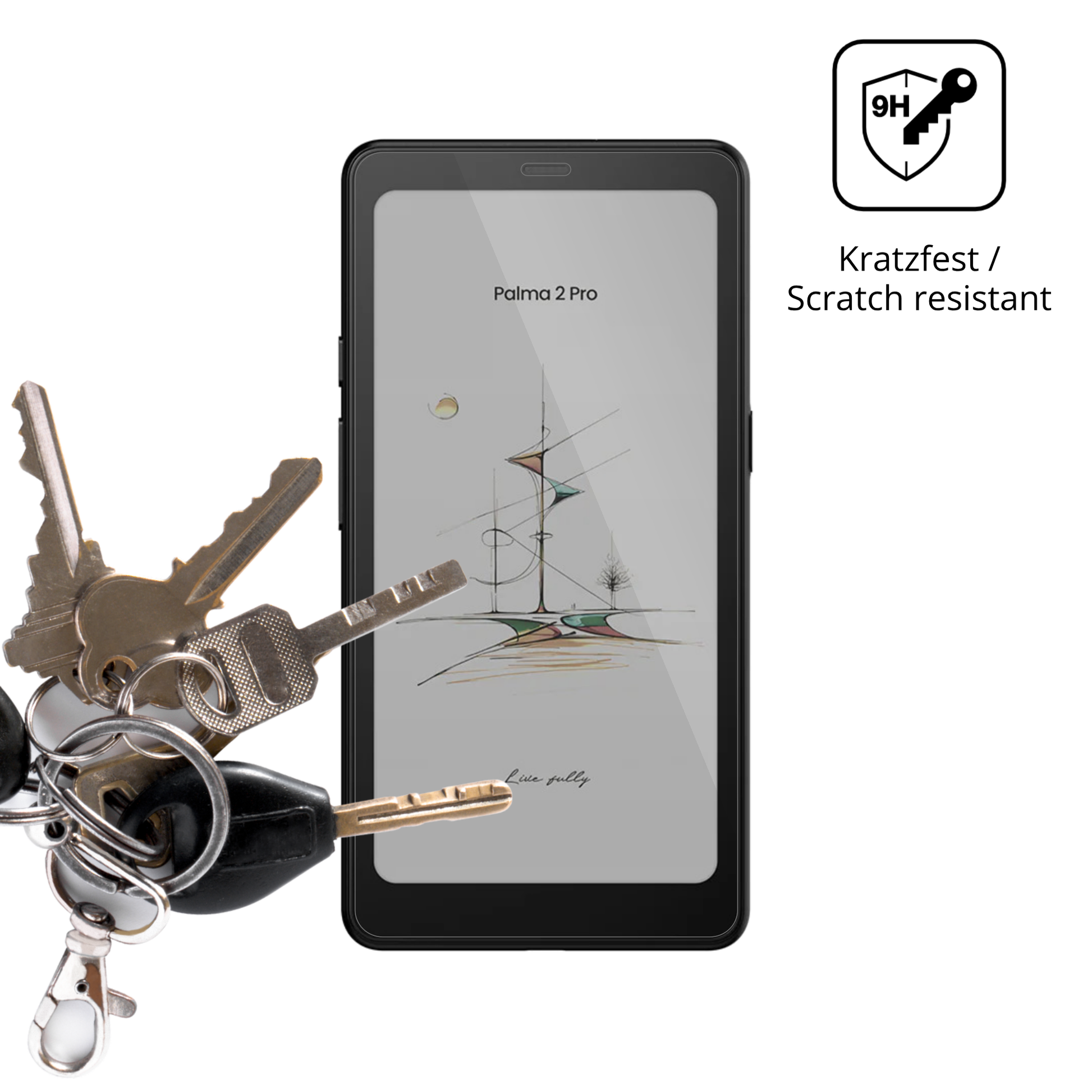 dipos Displayschutz für booxpalma 2 pro, transparente Oberfläche, perfekte Passform auch für die Rundungen