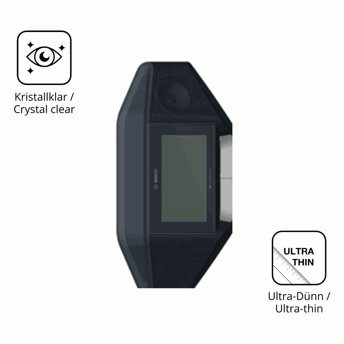 2x Screen Protector for Bosch Dicentis Wireless Discussion Protection Crystal