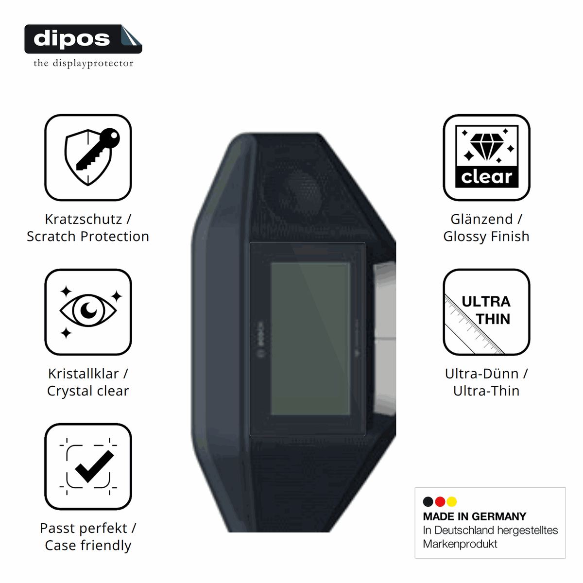 2x Screen Protector for Bosch Dicentis Wireless Discussion Protection Crystal