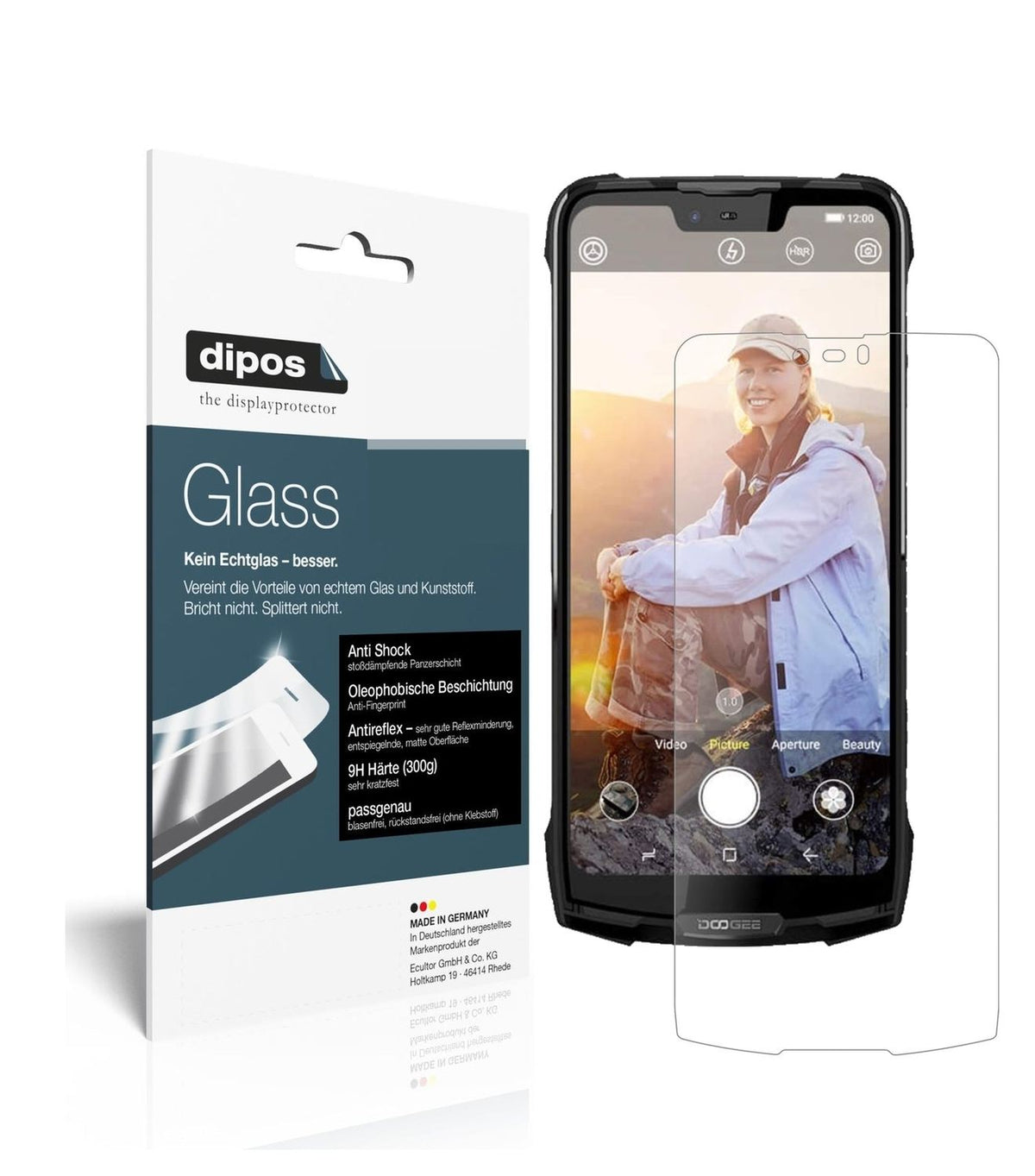 9H Matte Screen Protector for Doogee S90 Pro – Anti-Glare, Shatterproof | dipos