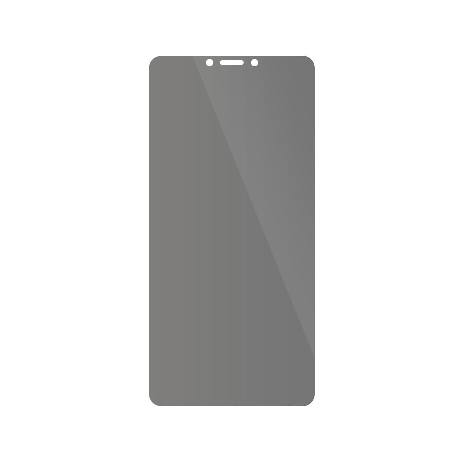 dipos Displayschutz für BQ 6030G Practic, mit Blickschutzfilter und perfekter Passform auch für die Rundungen