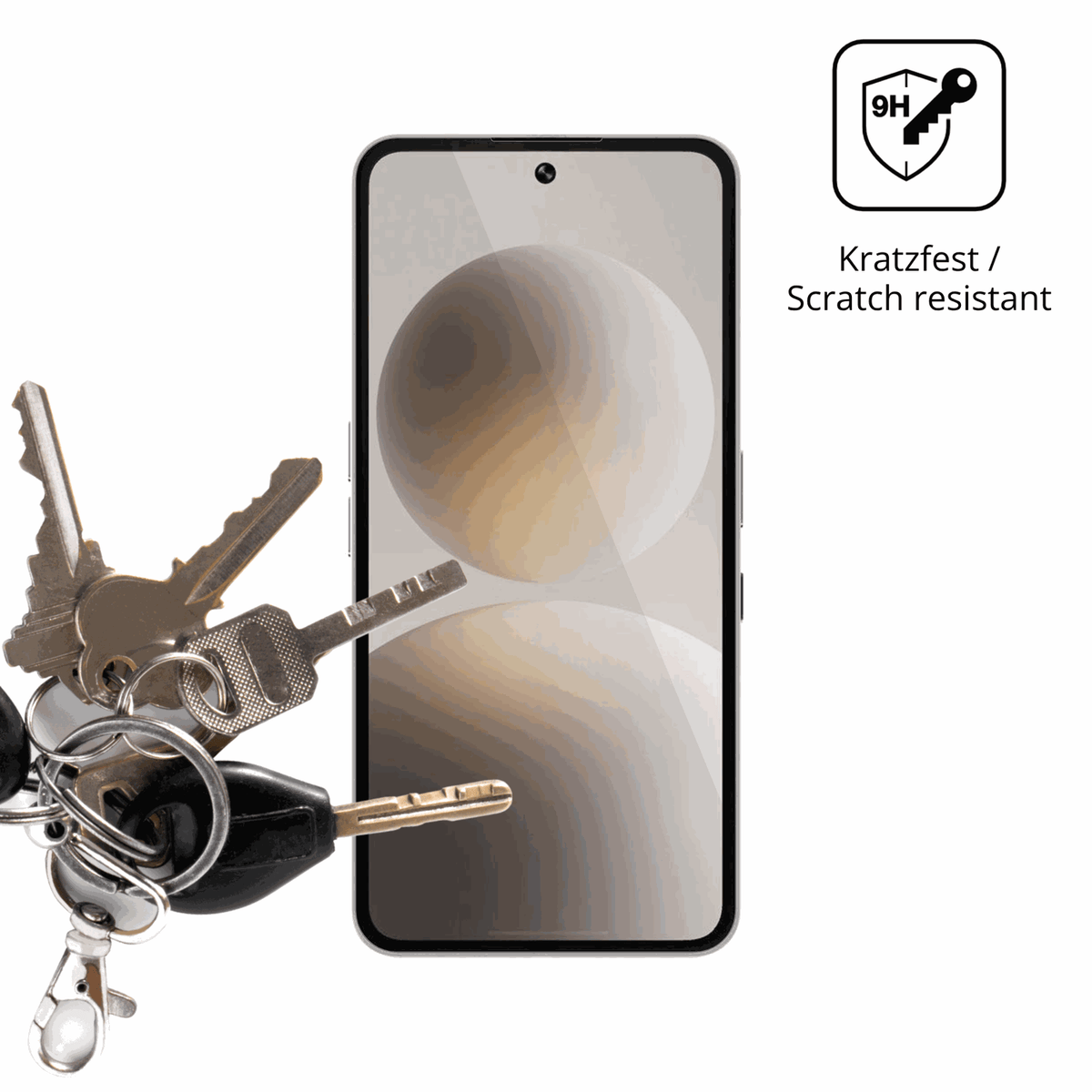 dipos Displayschutz für Brain Natural AI Phone BGX5, transparente Oberfläche, perfekte Passform auch für die Rundungen