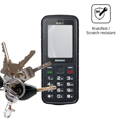 dipos Displayschutz für Brondi Iron X, mattierte Oberfläche, robuste Festigkeit und perfekte Passform