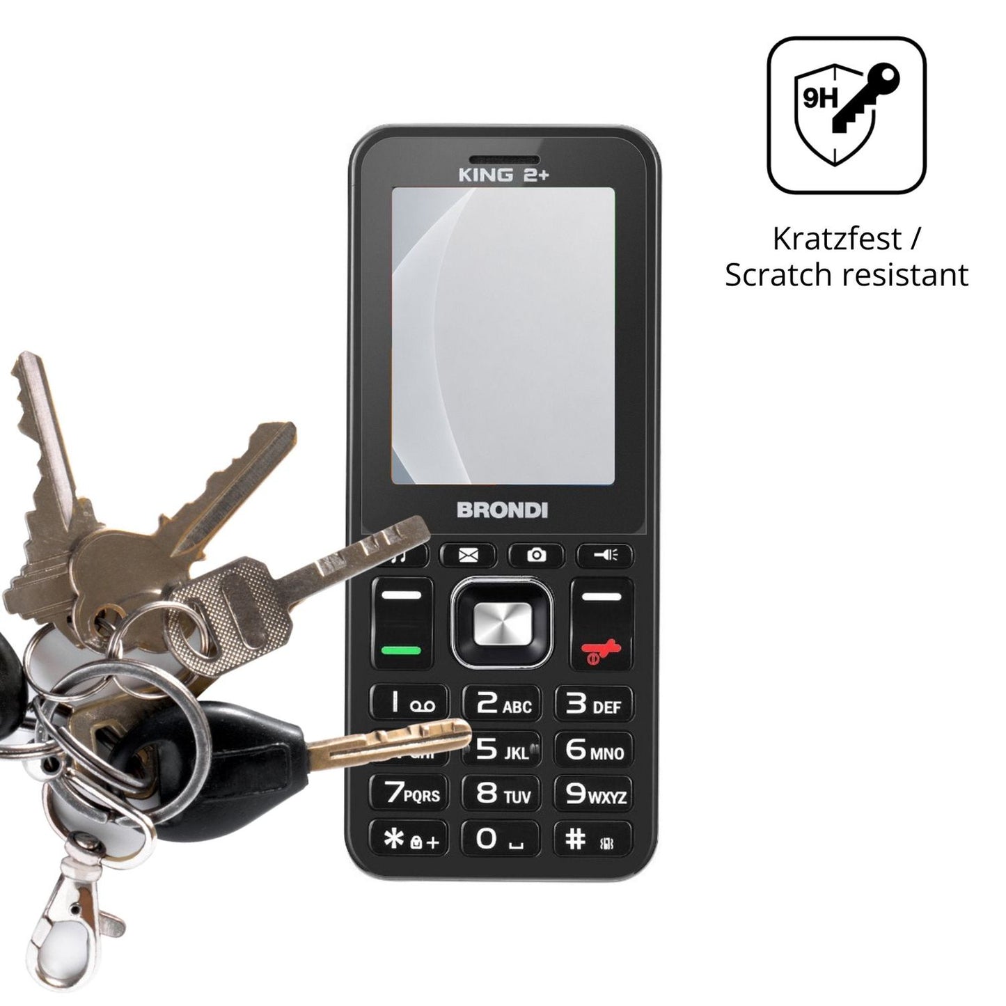 dipos Displayschutz für Brondi King 2 Plus, mattierte Oberfläche, robuste Festigkeit und perfekte Passform