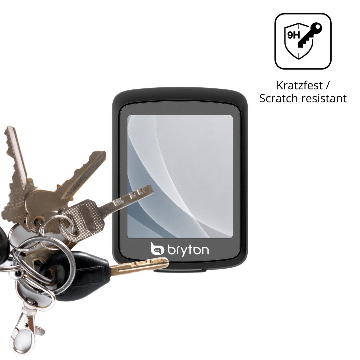 dipos Displayschutz für Bryton Go, mattierte Oberfläche, robuste Festigkeit und perfekte Passform