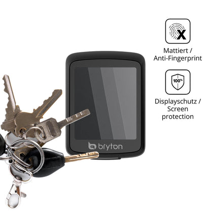dipos Displayschutz für Bryton Go, mattierte Oberfläche, Blickschutzfilter und perfekter Passform