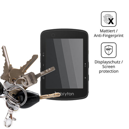 dipos Displayschutz für Bryton Rider 650, mattierte Oberfläche, Blickschutzfilter und perfekter Passform