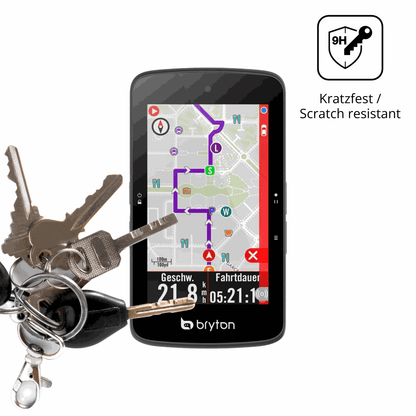 dipos Displayschutz für Bryton Rider S800, transparente Oberfläche, perfekte Passform auch für die Rundungen