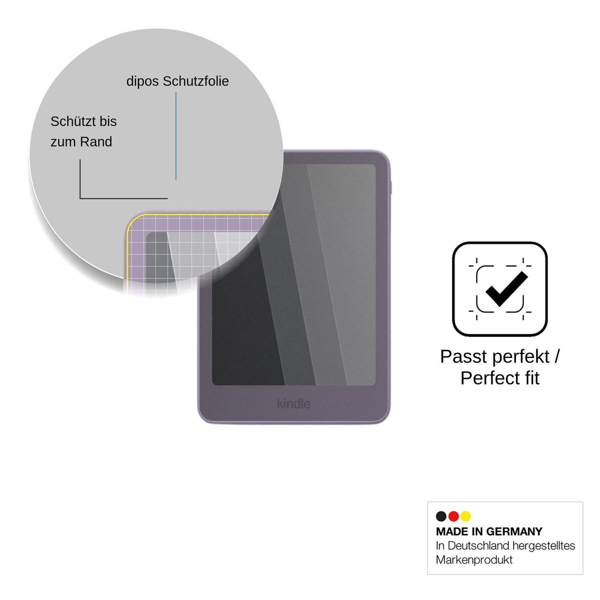 Screen Protector for Amazon Kindle 12th Generation Privacy Filter 4-Way Protection dipos