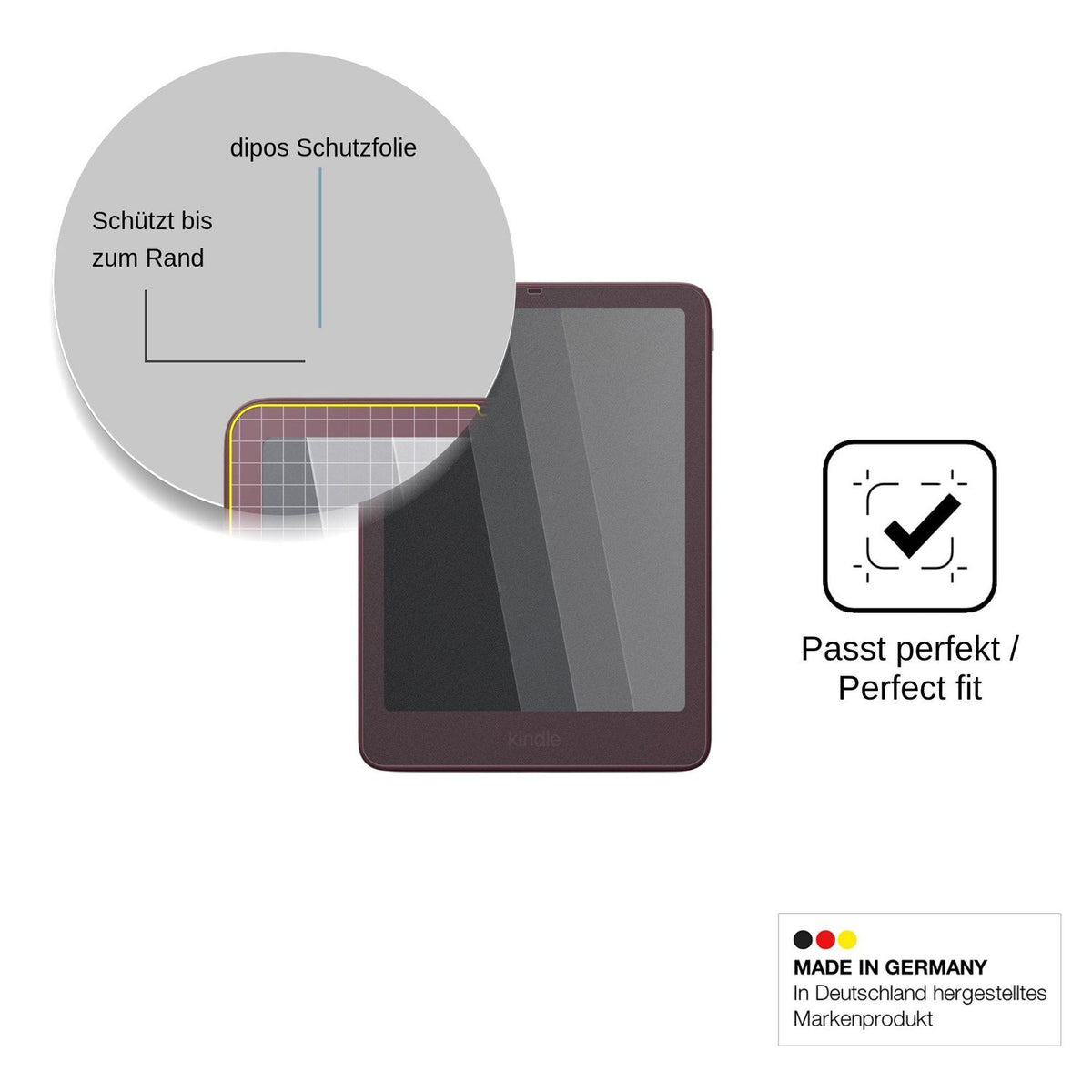 Screen Protector for Amazon Kindle Colorsoft Signature Edition 2026 Privacy Filter 4-Way Protection dipos