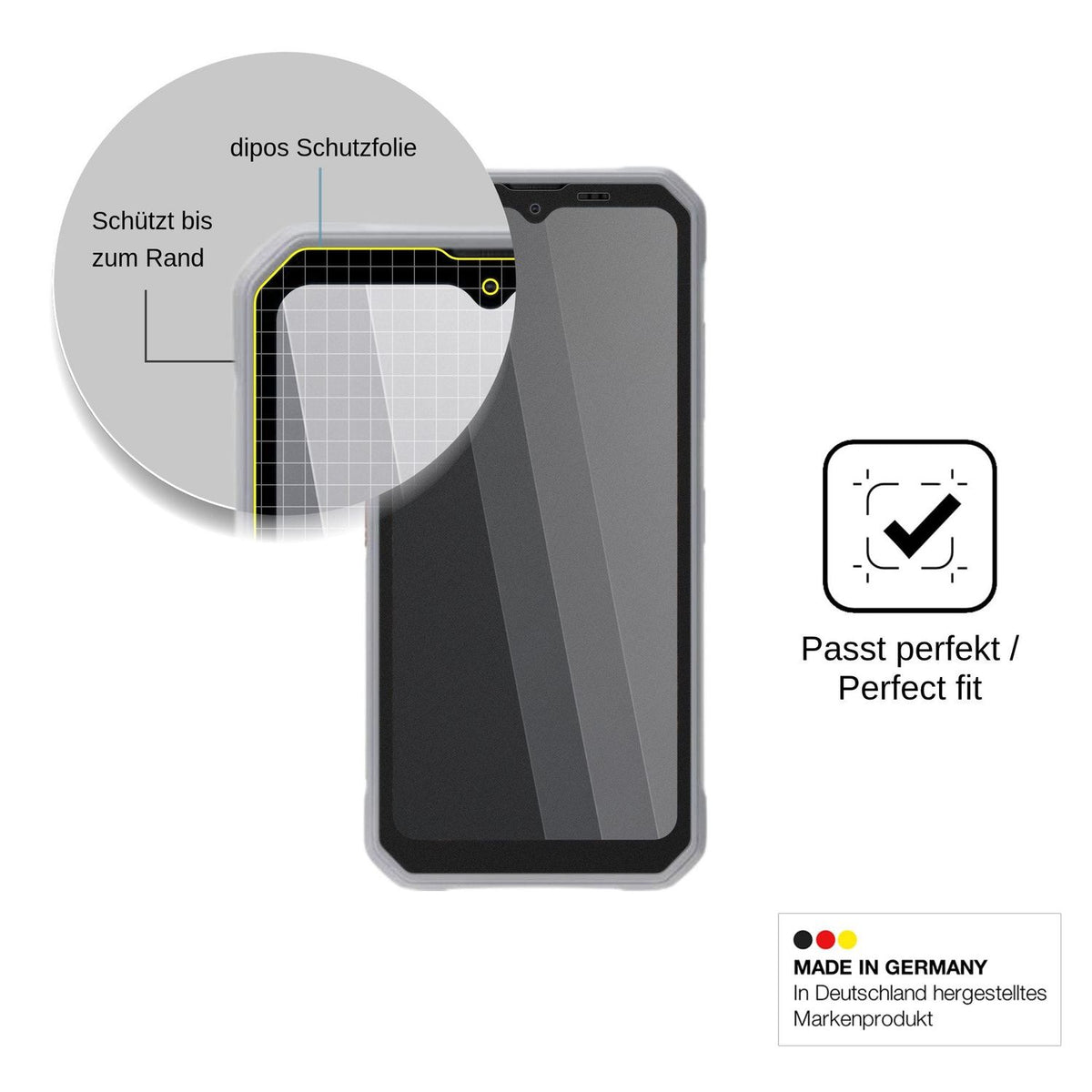 Screen Protector for Blackview Marine 3 Privacy Filter 4-Way Protection dipos