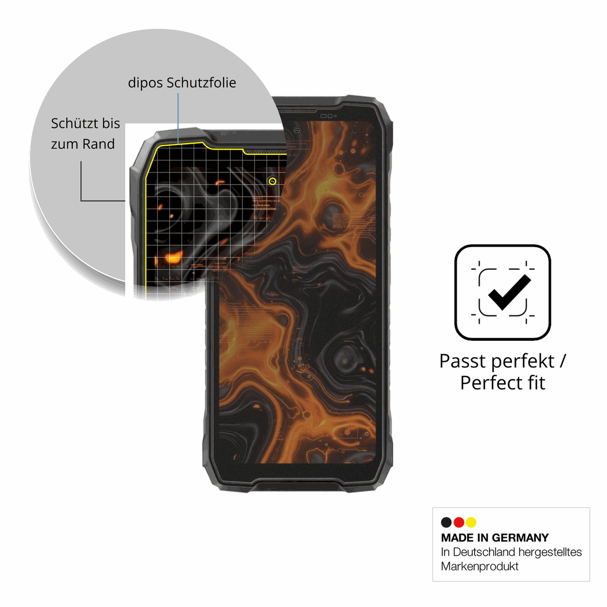Schutz gegen Kratzer auf dem Blackview Rock 5 Glas durch Schlüssel oder Ähnliches