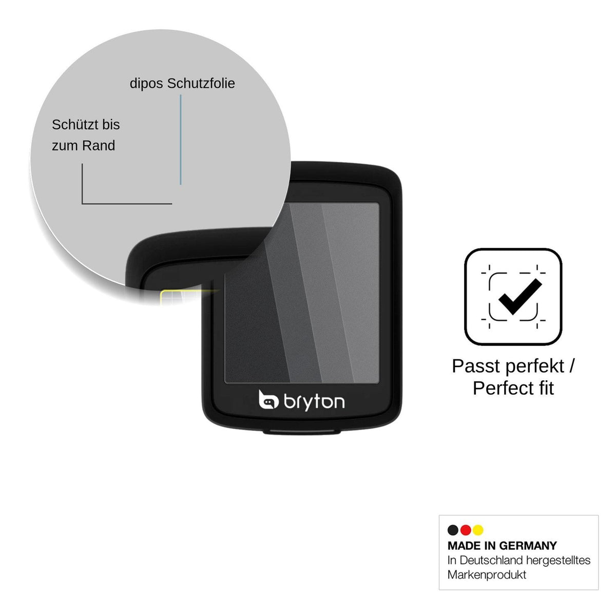 Screen Protector for Bryton Rider E10 Privacy Filter 4-Way Protection dipos