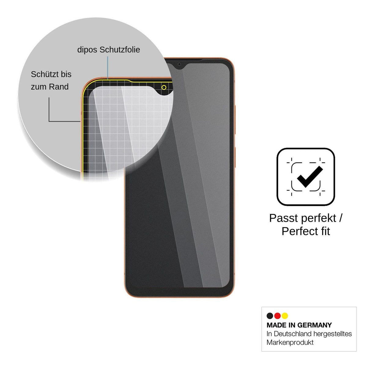 Screen Protector for Doogee Note 57 Privacy Filter 4-Way Protection dipos
