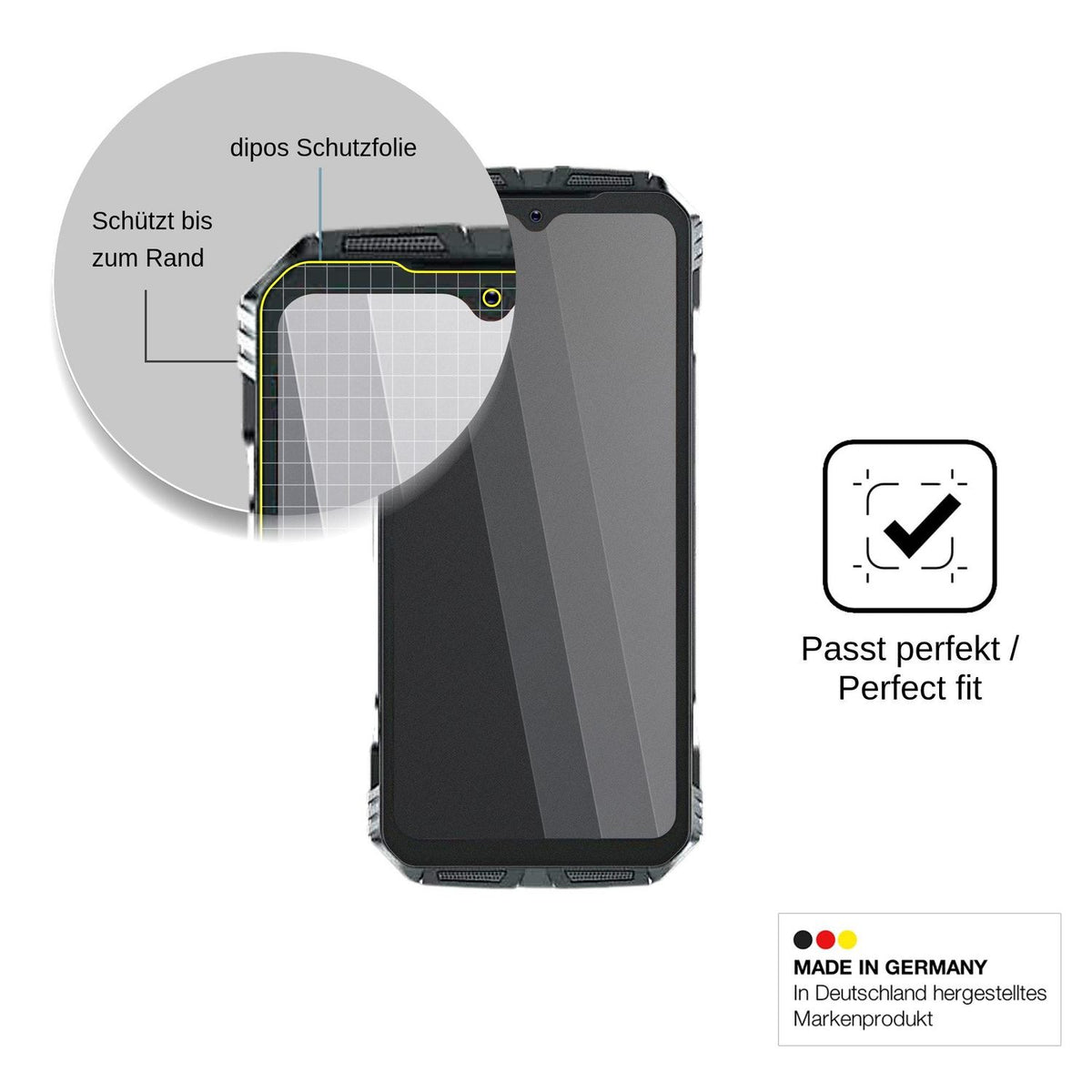Screen Protector for Doogee S118 Plus Privacy Filter 4-Way Protection dipos