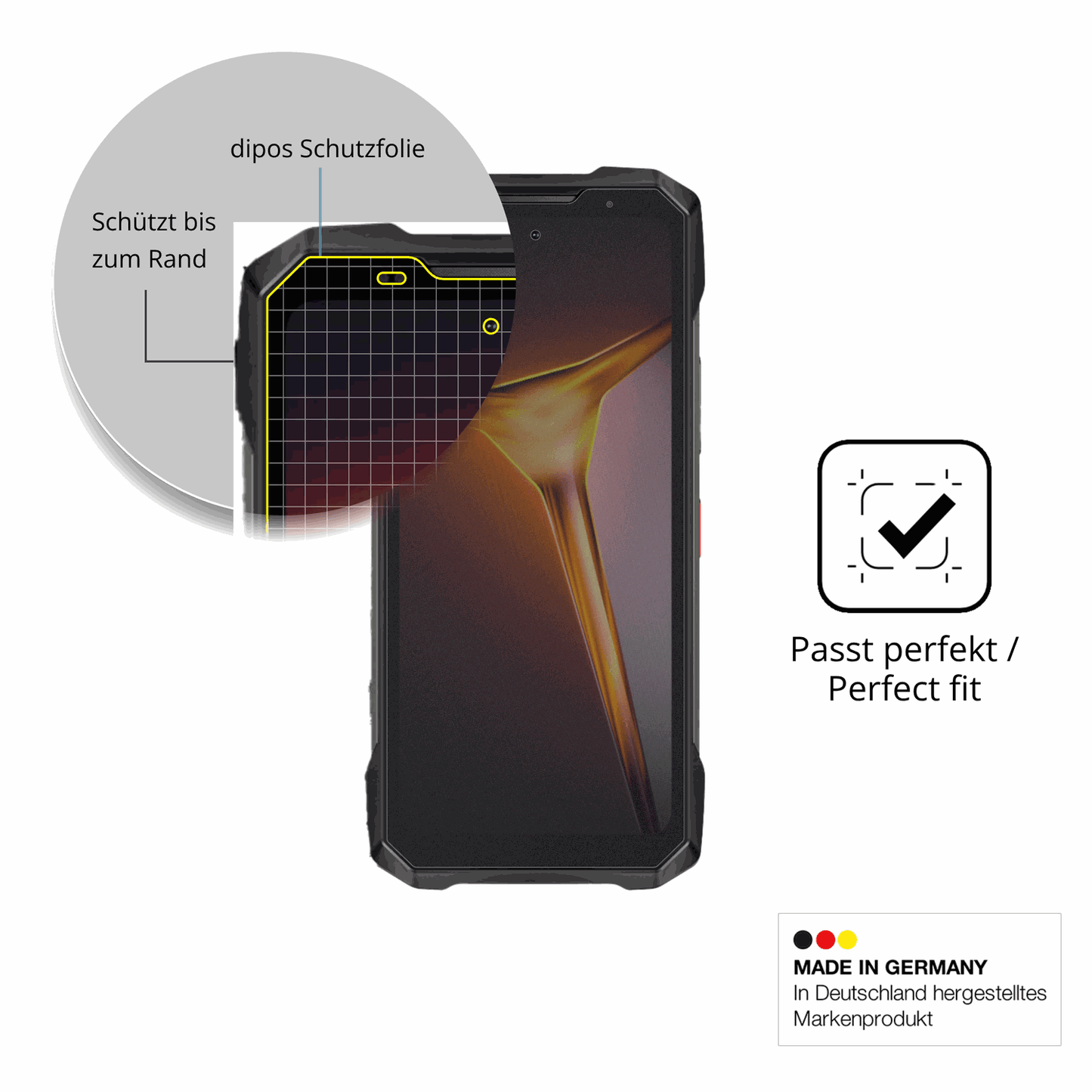 Schutz gegen Kratzer auf dem Doogee V Max 2 Pro Glas durch Schlüssel oder Ähnliches