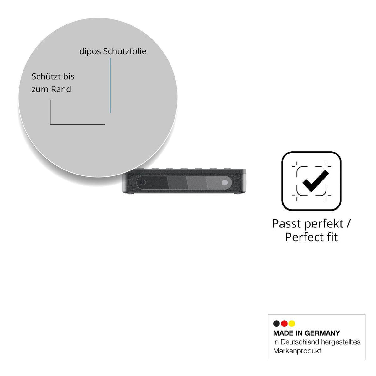 Schutz gegen Kratzer auf dem FiiO DM13 BT Glas durch Schlüssel oder Ähnliches