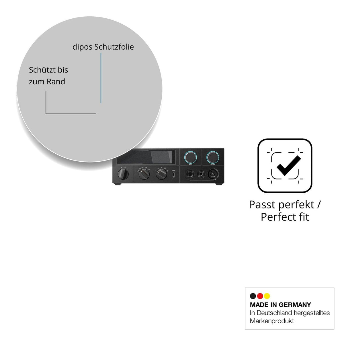 Schutz gegen Kratzer auf dem FiiO K15 Glas durch Schlüssel oder Ähnliches