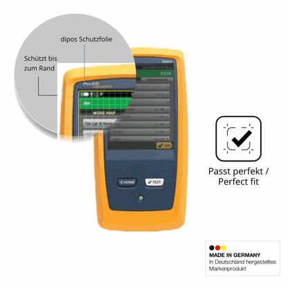 Schutz gegen Kratzer auf dem Fluke DSX8000 Glas durch Schlüssel oder Ähnliches