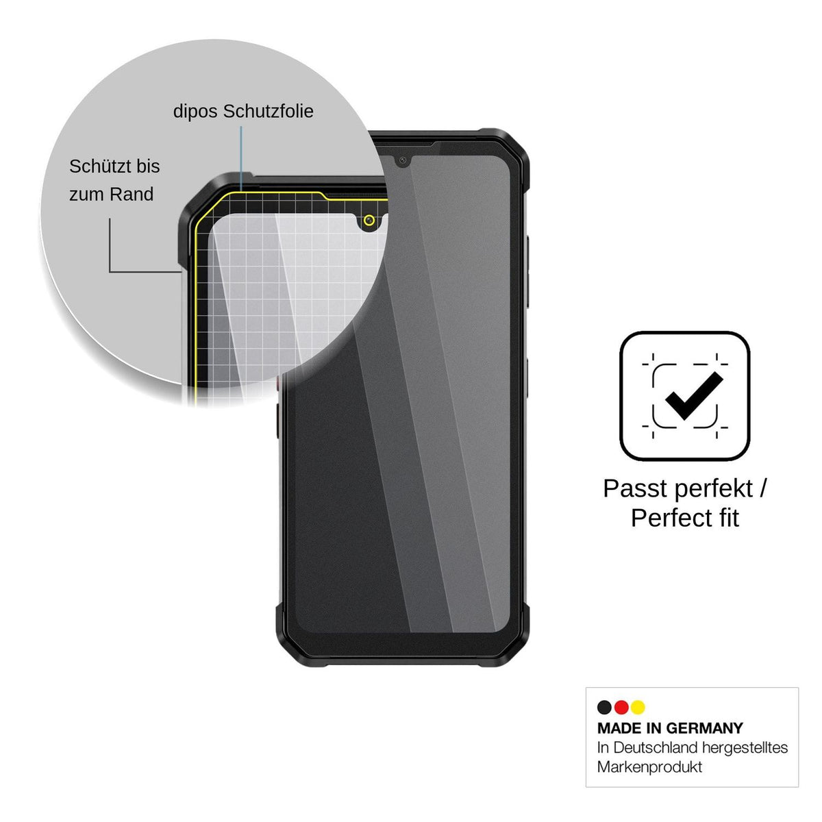 Screen Protector for Fossibot F106 Plus Privacy Filter 4-Way Protection dipos