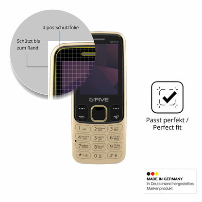 Schutz gegen Kratzer auf dem GFive G3310 New Glas durch Schlüssel oder Ähnliches