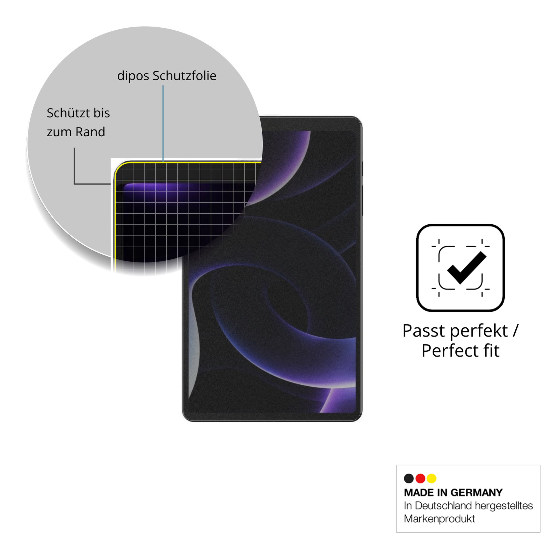 Schutz gegen Kratzer auf dem Headwolf FPad 6 SE Glas durch Schlüssel oder Ähnliches